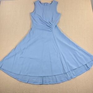 DRESSTELLS Women’s Ruched A-Line High Low Cocktail Dress Blue S NWT